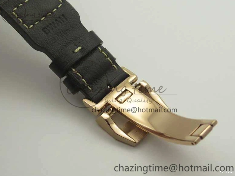 MIROTIME 0331 Big Pilot IW510301 Satin-Polished RG YLF Best Edition Black Dial On Leather Strap A Flexible 7222